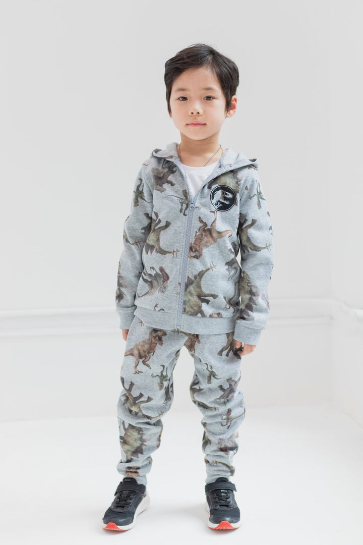 Jurassic World T-Rex Fleece Zip Up Hoodie Set - imagikids