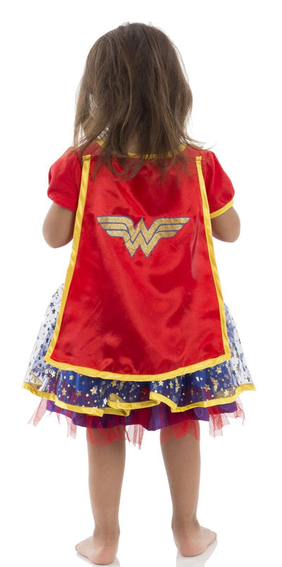 Justice League Wonder Woman Cosplay Tulle Costume Dress Cape and Headband 3 Piece Set - imagikids