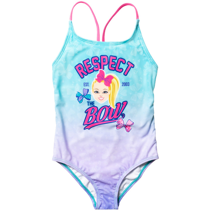 Kindi Kids Kindi Kids Trolls JoJo Siwa TROLLS One Piece Bathing Suit Bikini Top Rash Guard Skirt and Bottom 5 Swimsuit Set - imagikids