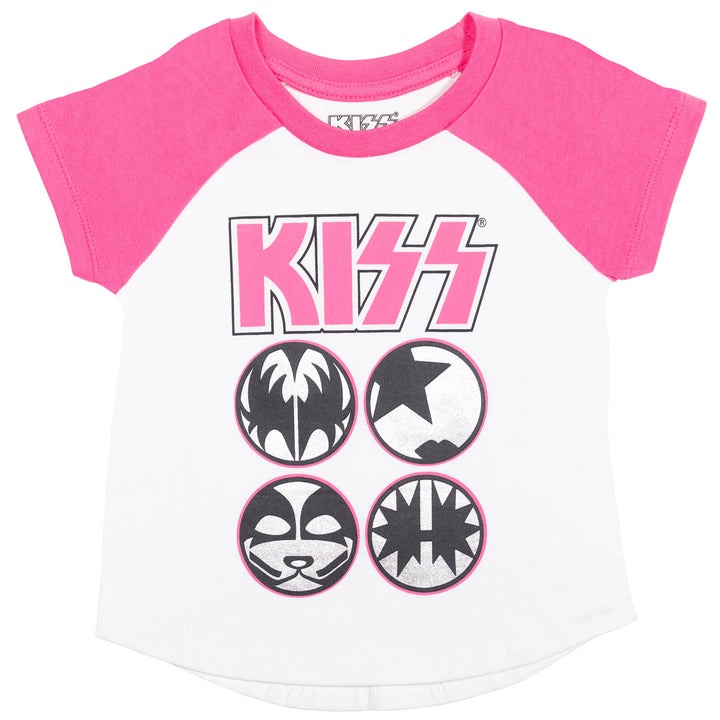 Kiss 2 Pack Ringer Raglan Graphic T-Shirt