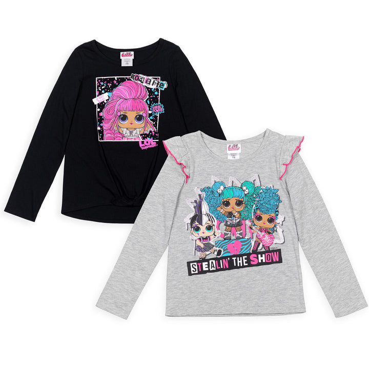 L.O.L. Surprise! 2 Pack Ruffle Long Sleeve Graphic T-Shirt