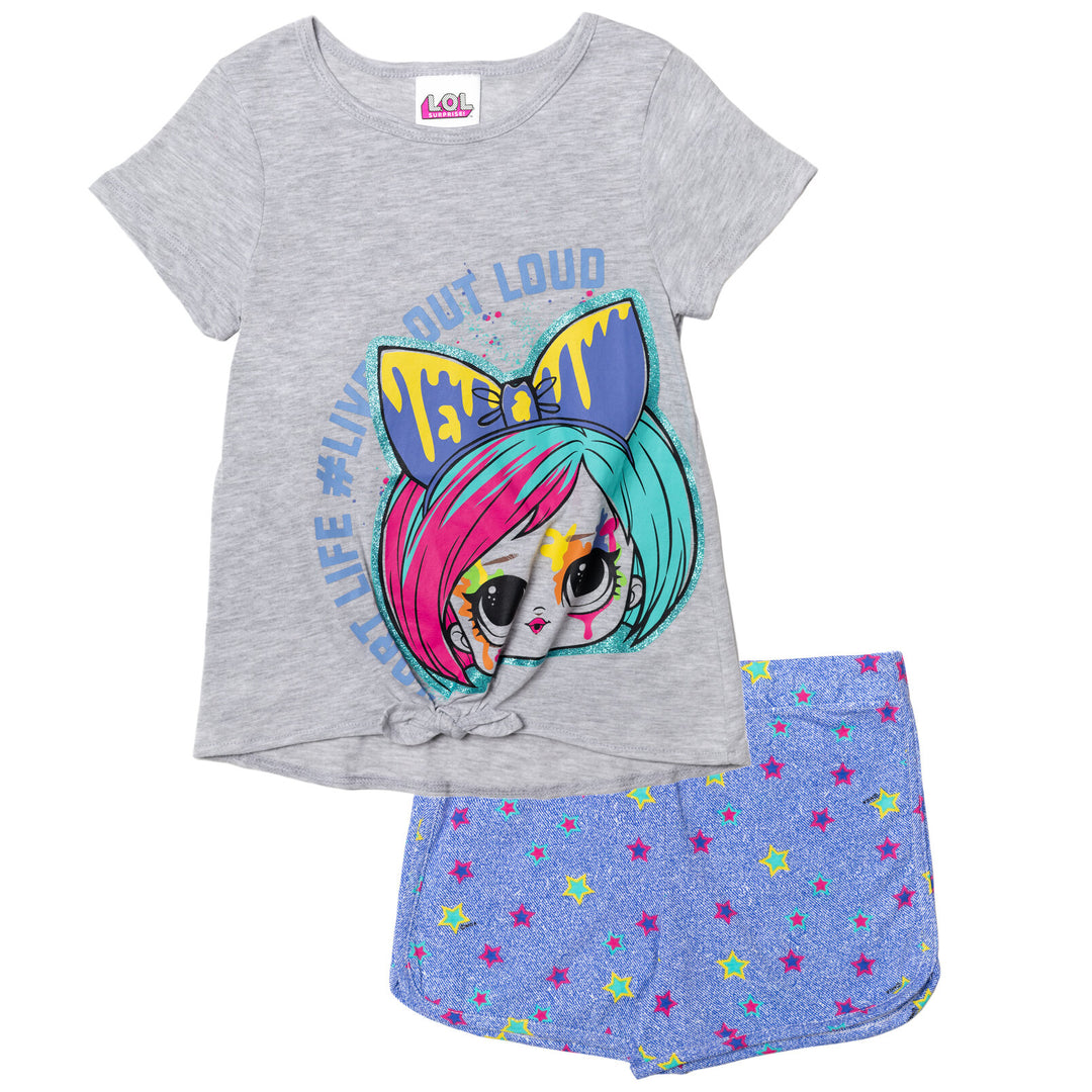 L.O.L. Surprise 3 Piece Outfit Set: T-Shirt Legging Shorts