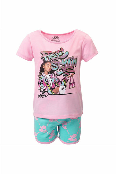 Lay Lay Graphic T-Shirt & French Terry Shorts - imagikids