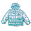 Lilo & Stitch Girls Hooded Zip Up Puffer Jacket Little Kid to Big Kid