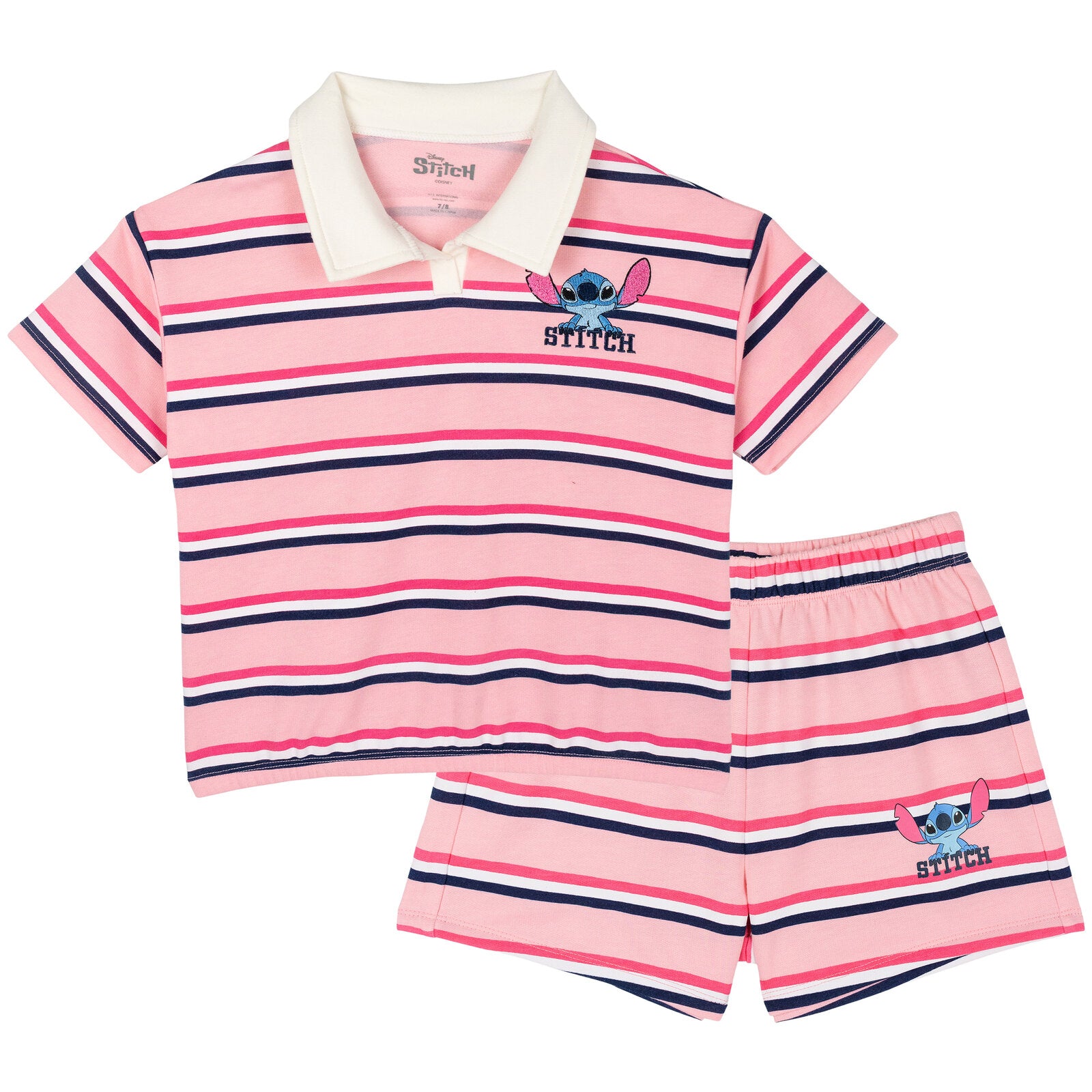 Lilo & Stitch Stitch Athletic Rugby Polo Shirt and Shorts Outfit Set ...