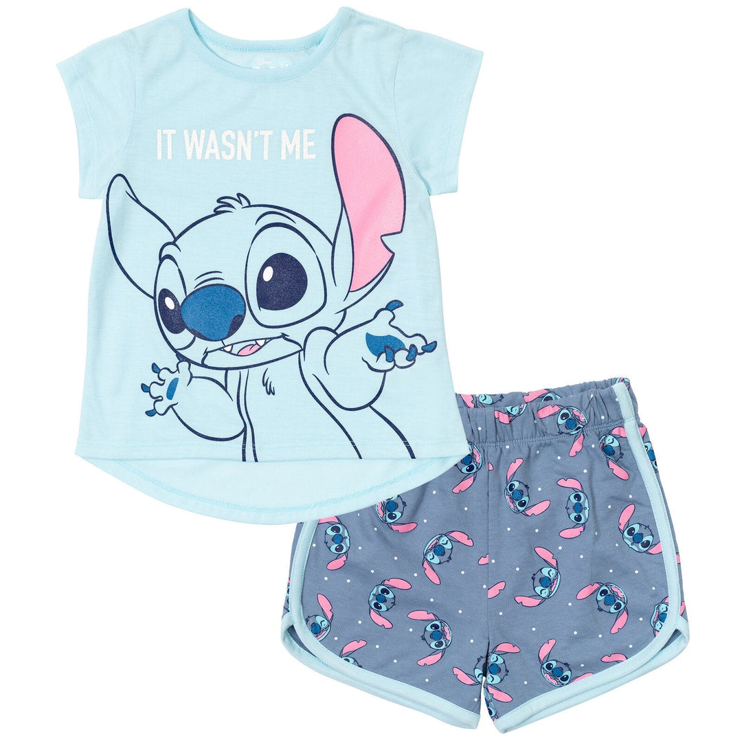 Lilo & Stitch Graphic T-Shirt & French Terry Shorts - imagikids