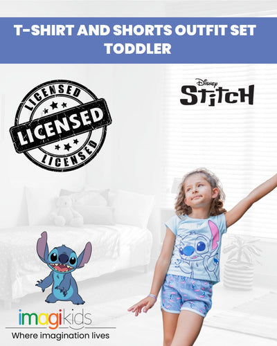 Lilo & Stitch Graphic T-Shirt & French Terry Shorts - imagikids