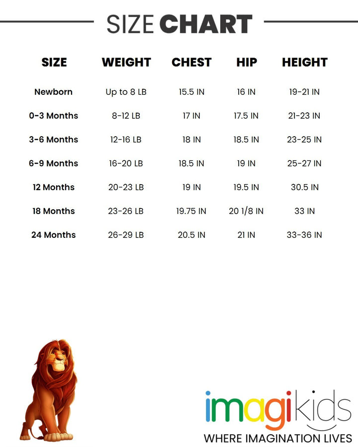 The Lion King 5 Pack Long Sleeve Bodysuit