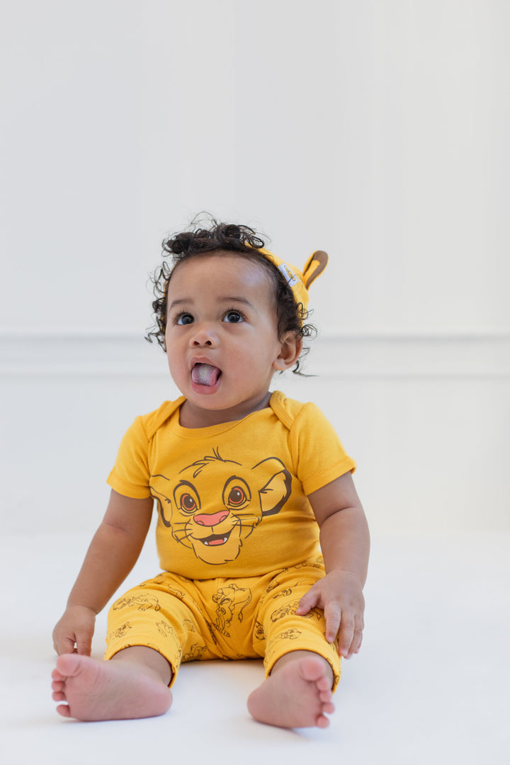 Disney Simba Short Sleeve Bodysuit & Pants & Hat