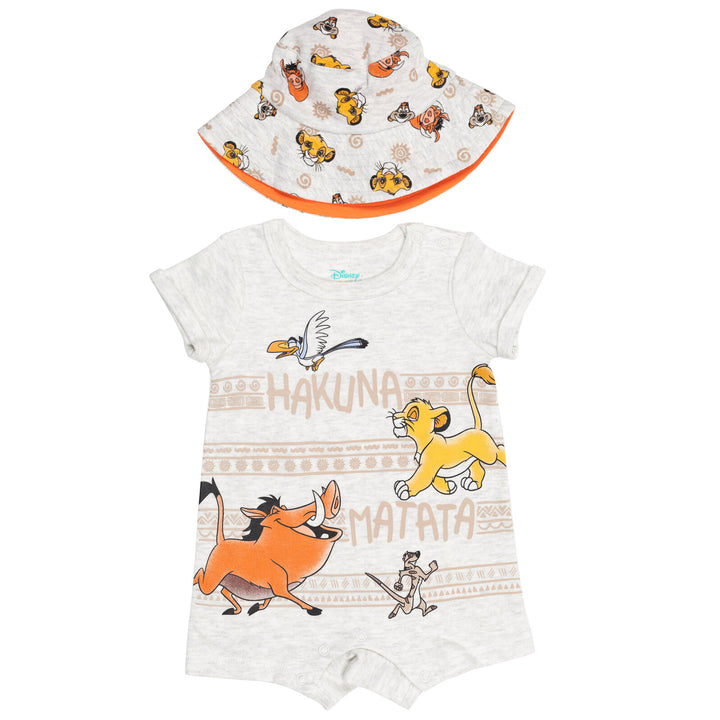 Lion King Short Sleeve Romper & Sunhat