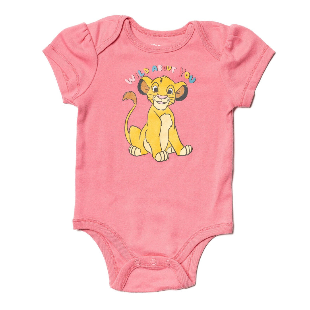 Lion King Simba 3 Piece Outfit Set: Cuddly Bodysuit Fashion Pants Headband - imagikids