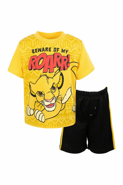 Lion King Simba Graphic T-Shirt & Mesh Shorts - imagikids