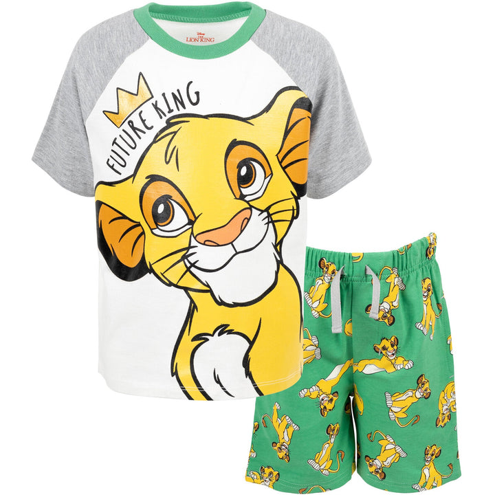 Lion King Simba T-Shirt and French Terry Shorts Outfit Set - imagikids