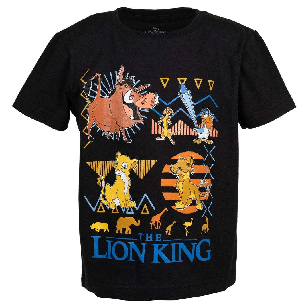 Lion King T-Shirt Tank Top and French Terry Shorts 3 Piece Outfit Set - imagikids