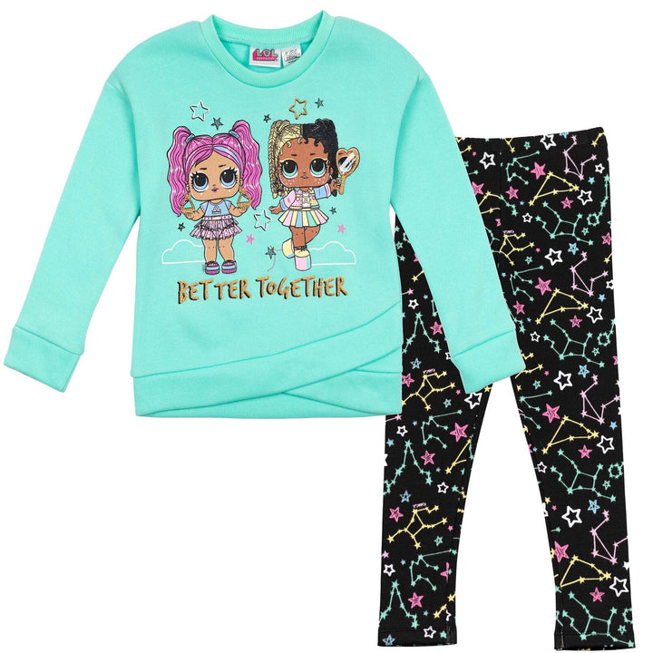 L.O.L. Surprise! Crossover Fleece Sweatshirt and Leggings Outfit Set - imagikids