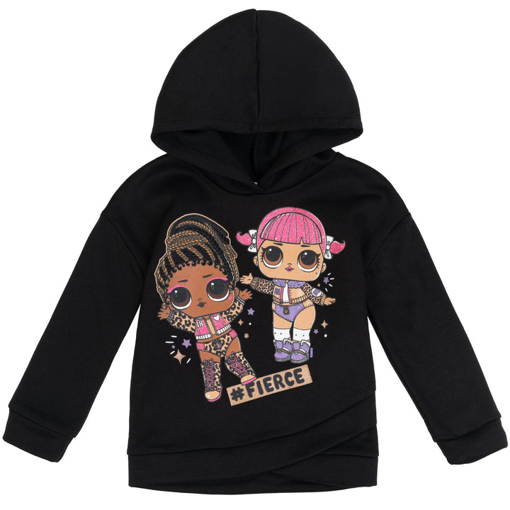 L.O.L. Surprise! Fierce Pullover Crossover Fleece Hoodie and Leggings Outfit Set - imagikids