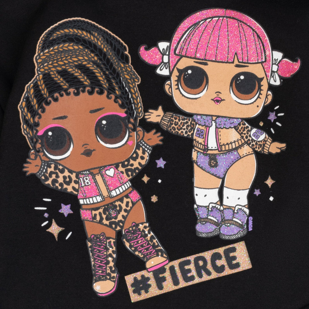 L.O.L. Surprise! Fierce Pullover Crossover Fleece Hoodie and Leggings Outfit Set - imagikids