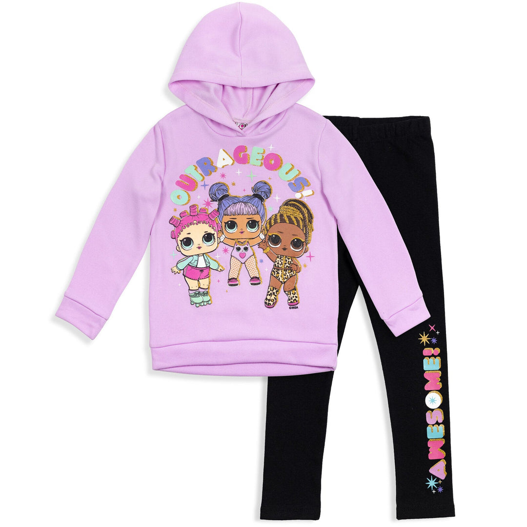 Surprise! Pullover Fleece Hoodie and Leggings Outfit Set