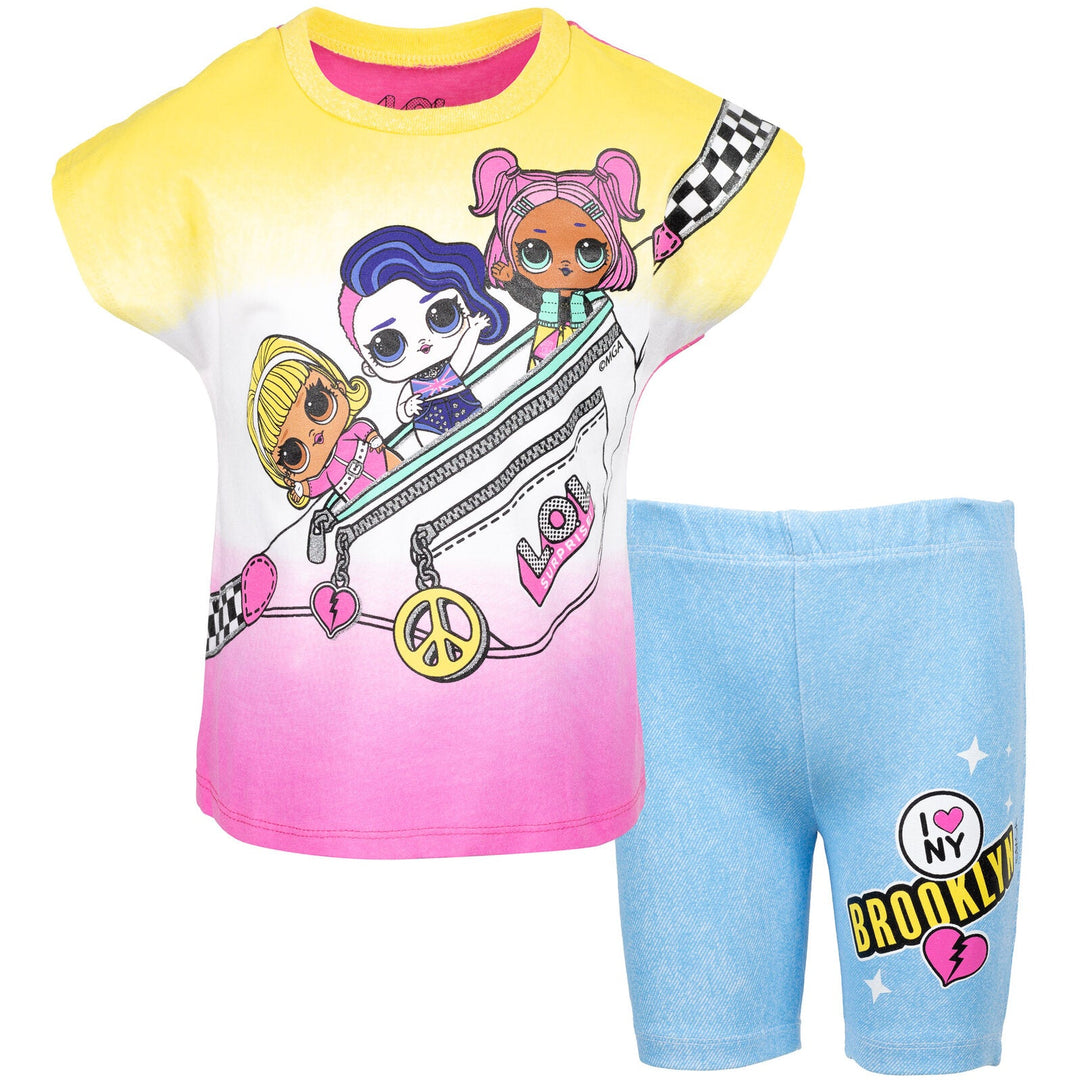 L.O.L. Surprise! Pullover Graphic T-Shirt & Bike Shorts - imagikids