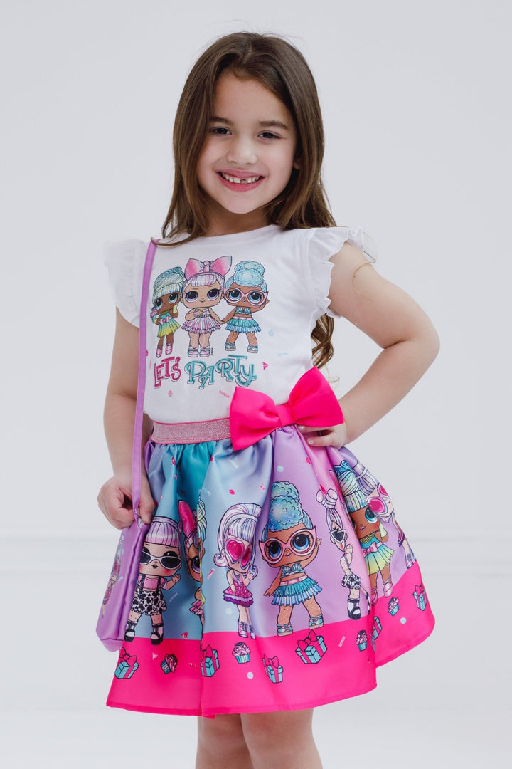 L.O.L. Surprise! T - Shirt Skirt and Bag 3 Piece Outfit Set - imagikids