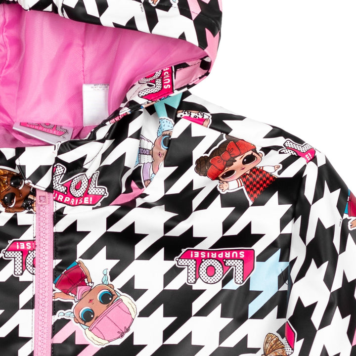 L.O.L. Surprise! Zip Up Waterproof Hooded Rain Jacket Coat - imagikids