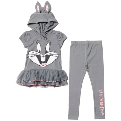 LOONEY TUNES Buggs Bunny Costume Hooded T-Shirt & Leggings