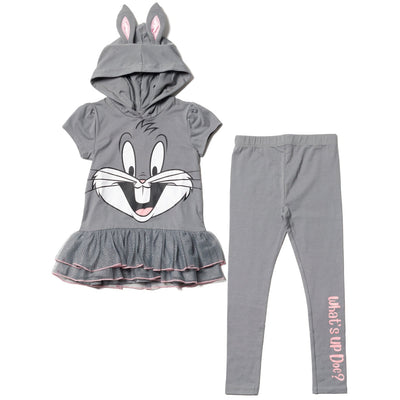 LOONEY TUNES Buggs Bunny Costume Hooded T-Shirt & Leggings - imagikids