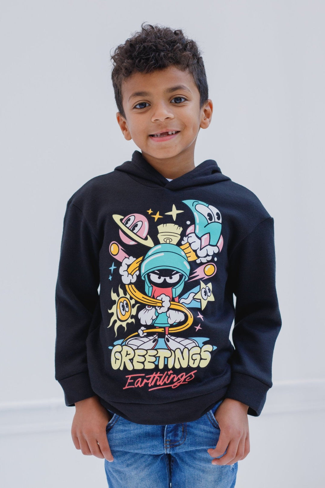 LOONEY TUNES Looney Tunes Marvin the Martian Fleece Pullover Hoodie - imagikids