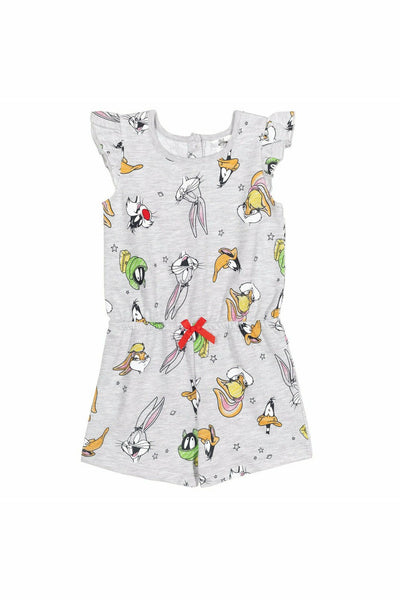 Looney Tunes Space Jam French Terry Ruffle Romper - imagikids