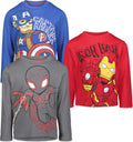 Marvel 3 Pack Long Sleeve T-Shirts