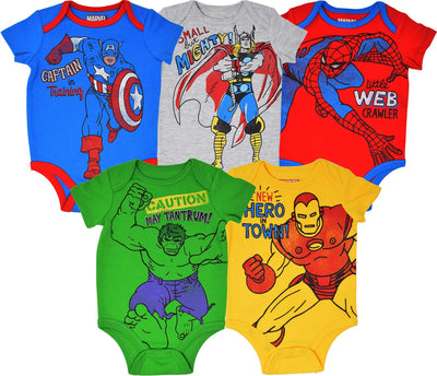 Marvel 5 Pack Bodysuits