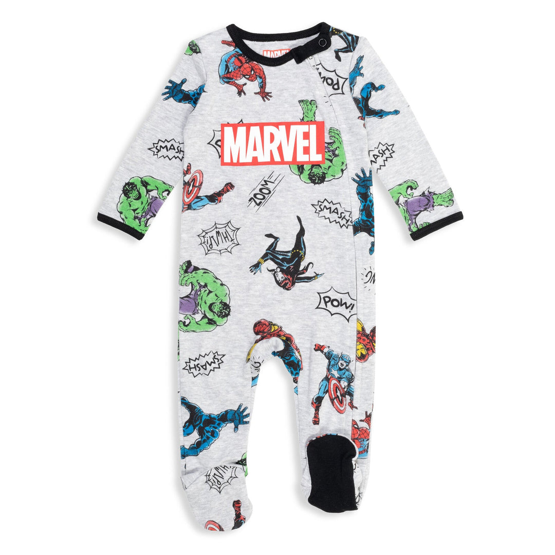 Marvel Avengers 2 Pack Zip Up Sleep N' Play Coveralls - imagikids