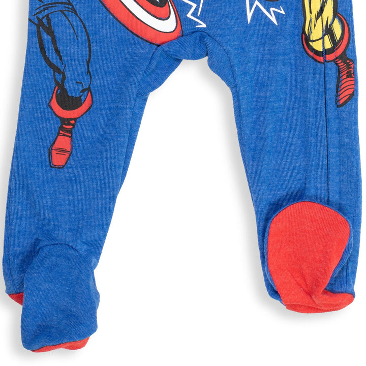 Marvel Avengers 2 Pack Zip Up Sleep N' Play Coveralls - imagikids