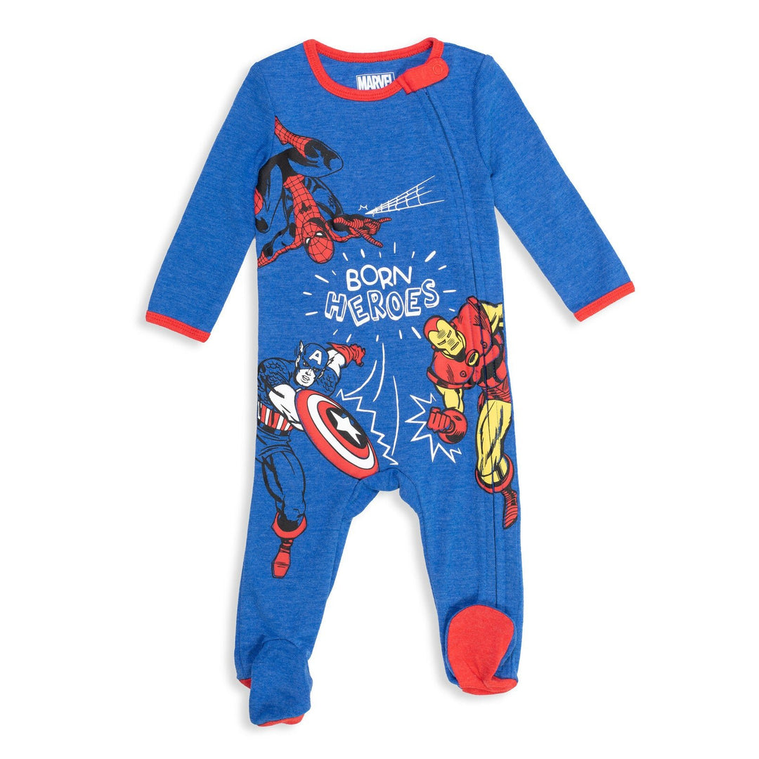 Marvel Avengers 2 Pack Zip Up Sleep N' Play Coveralls - imagikids