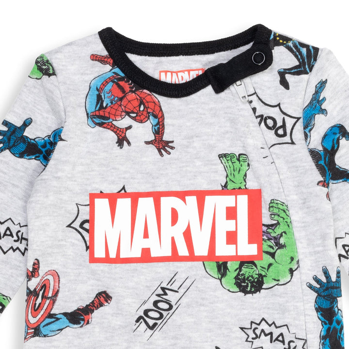 Marvel Avengers 2 Pack Zip Up Sleep N' Play Coveralls - imagikids