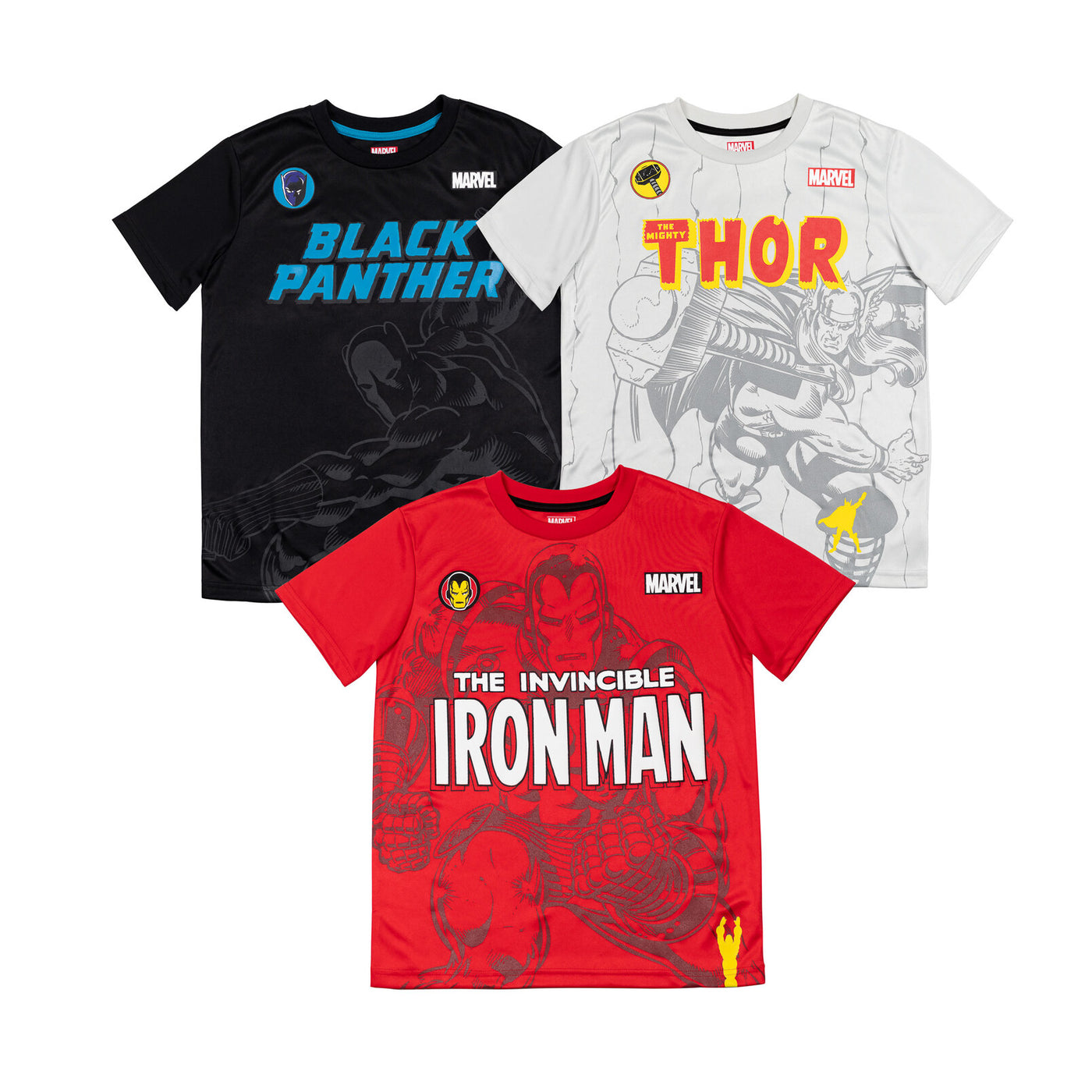 Marvel Avengers 3 Pack Athletic T-Shirts