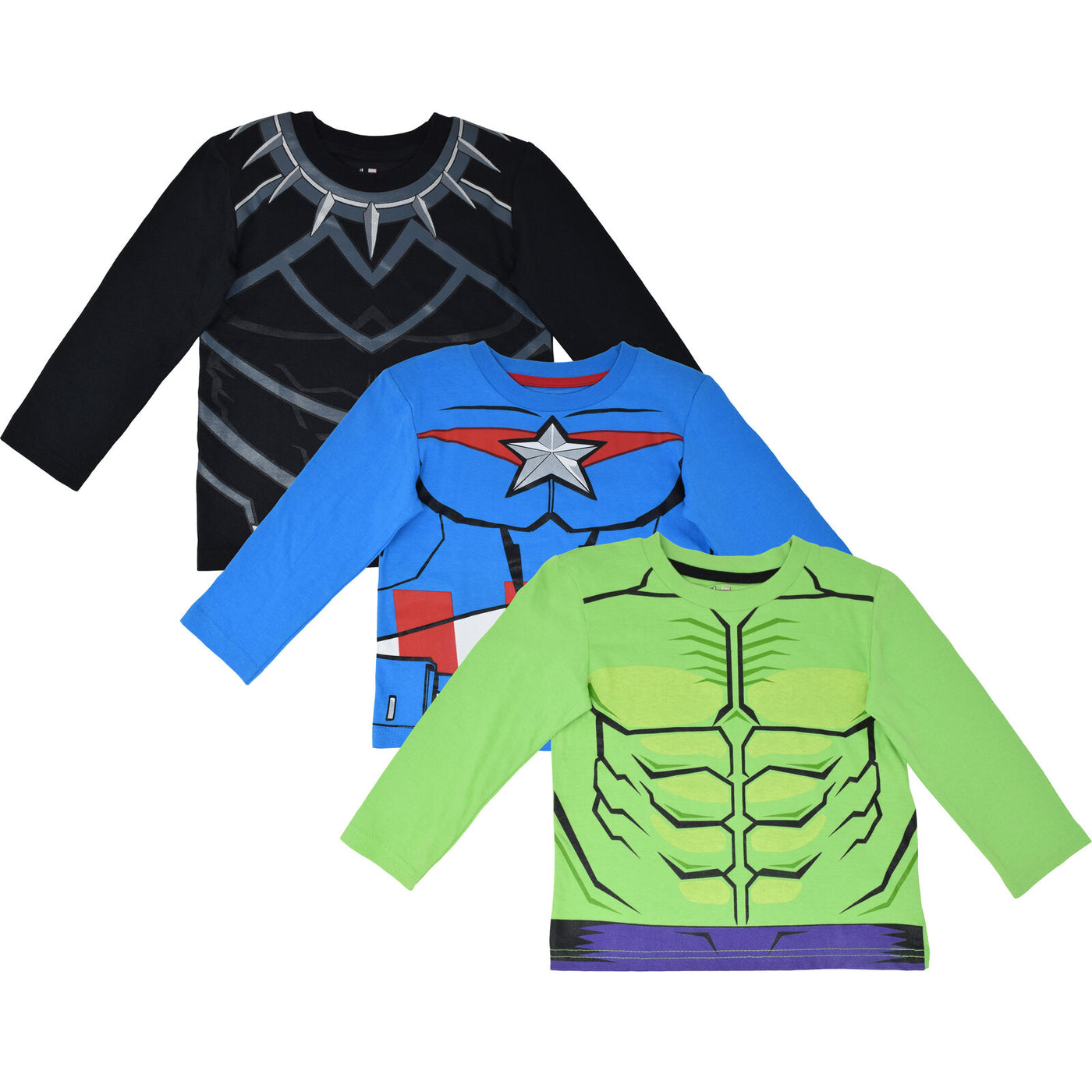 Marvel Avengers 3 Pack Long Sleeve Graphic T-Shirts