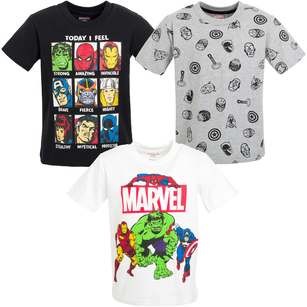 Marvel Avengers Pack T-Shirts imagikids Baby and Kids Clothing