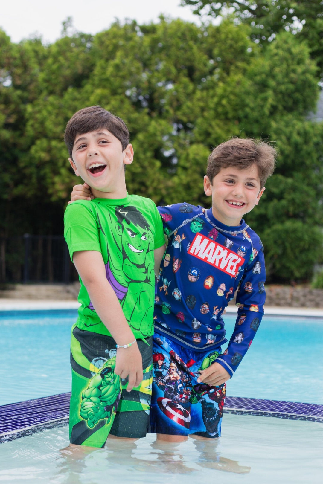 Marvel Avengers 3 Pack UPF 50+ Swim Trunks Bathing Suits - imagikids