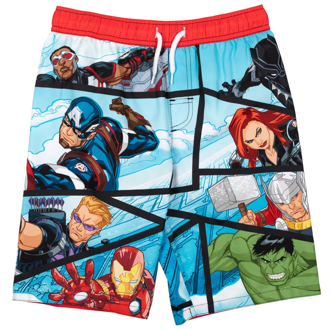 Marvel Avengers 3 Pack UPF 50+ Swim Trunks Bathing Suits - imagikids