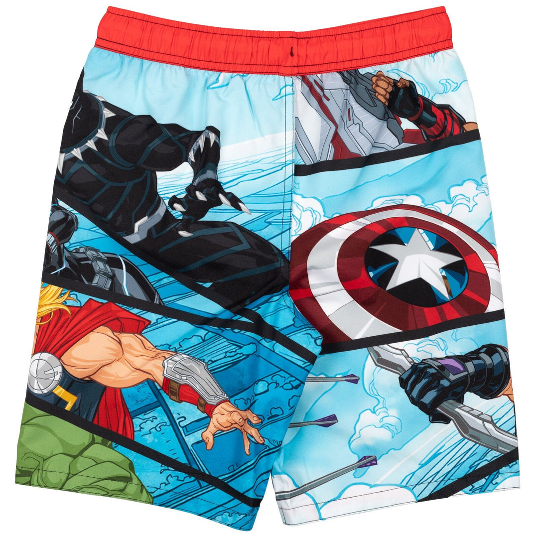 Marvel Avengers 3 Pack UPF 50+ Swim Trunks Bathing Suits - imagikids