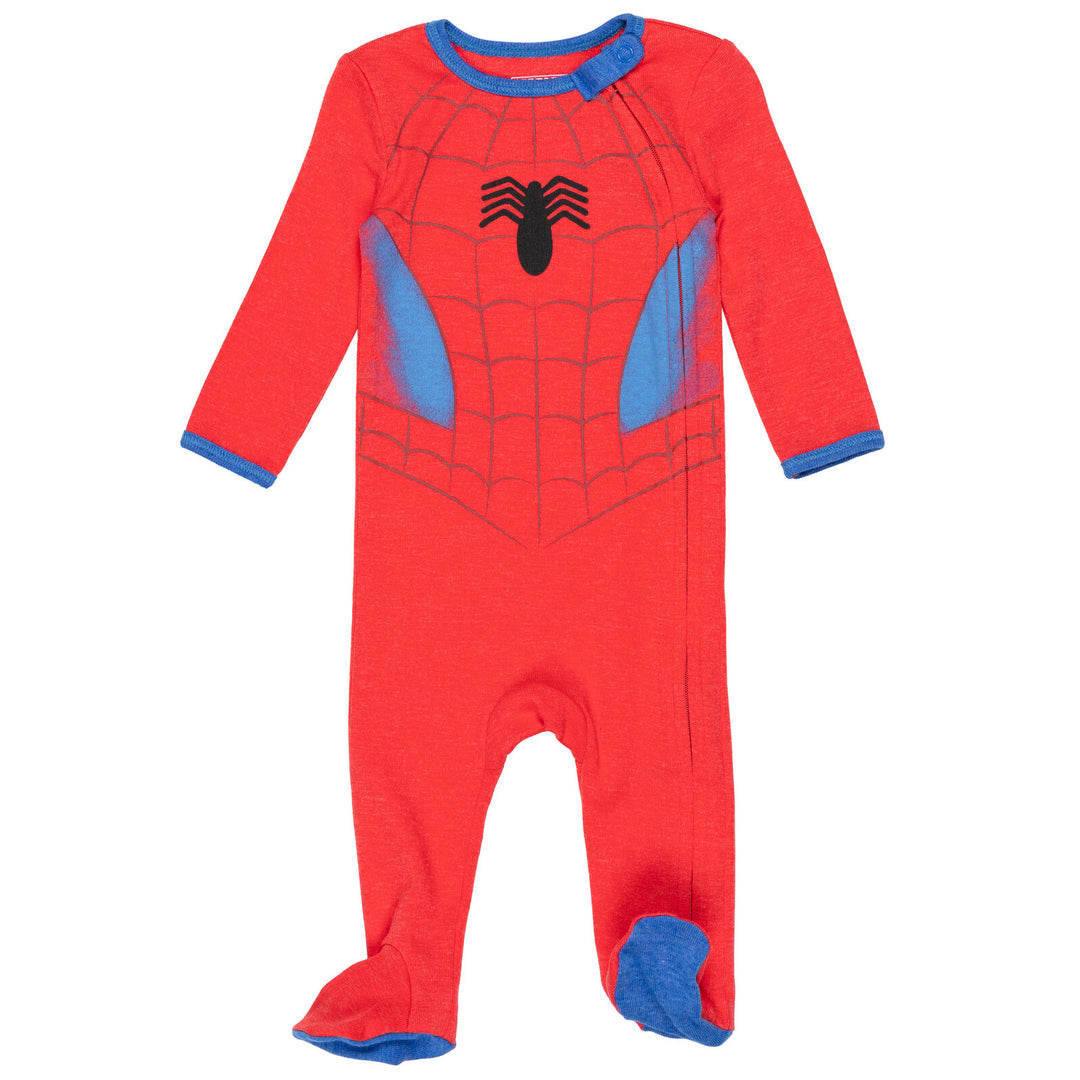 Marvel Avengers 3 Pack Zip-Up Long Sleeve Sleep N' Play Coveralls