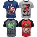 Marvel Avengers 4 Pack Athletic T-Shirts