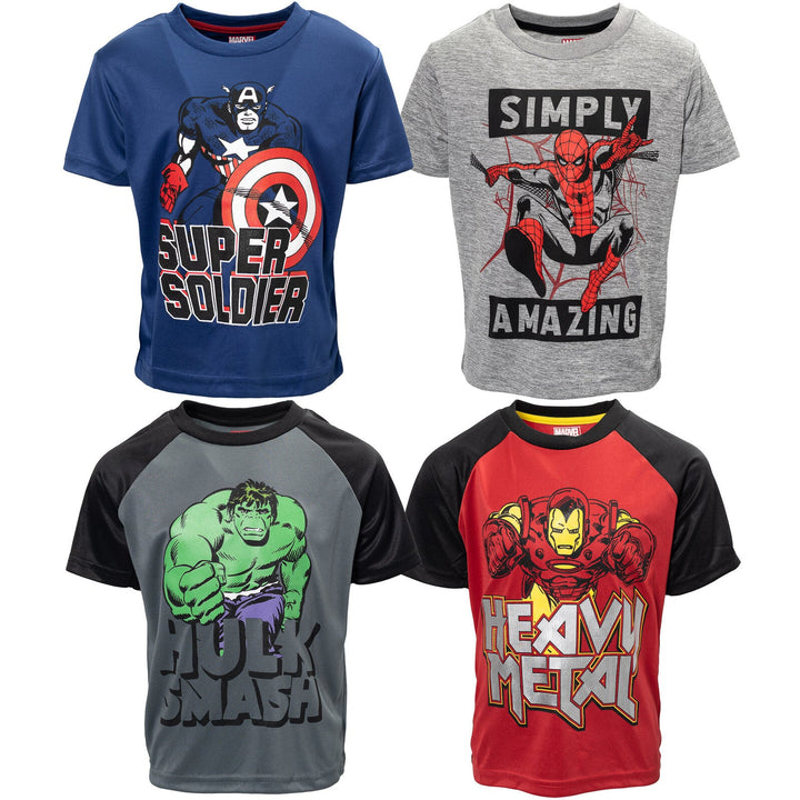 Marvel Avengers 4 Pack Athletic T-Shirts - imagikids