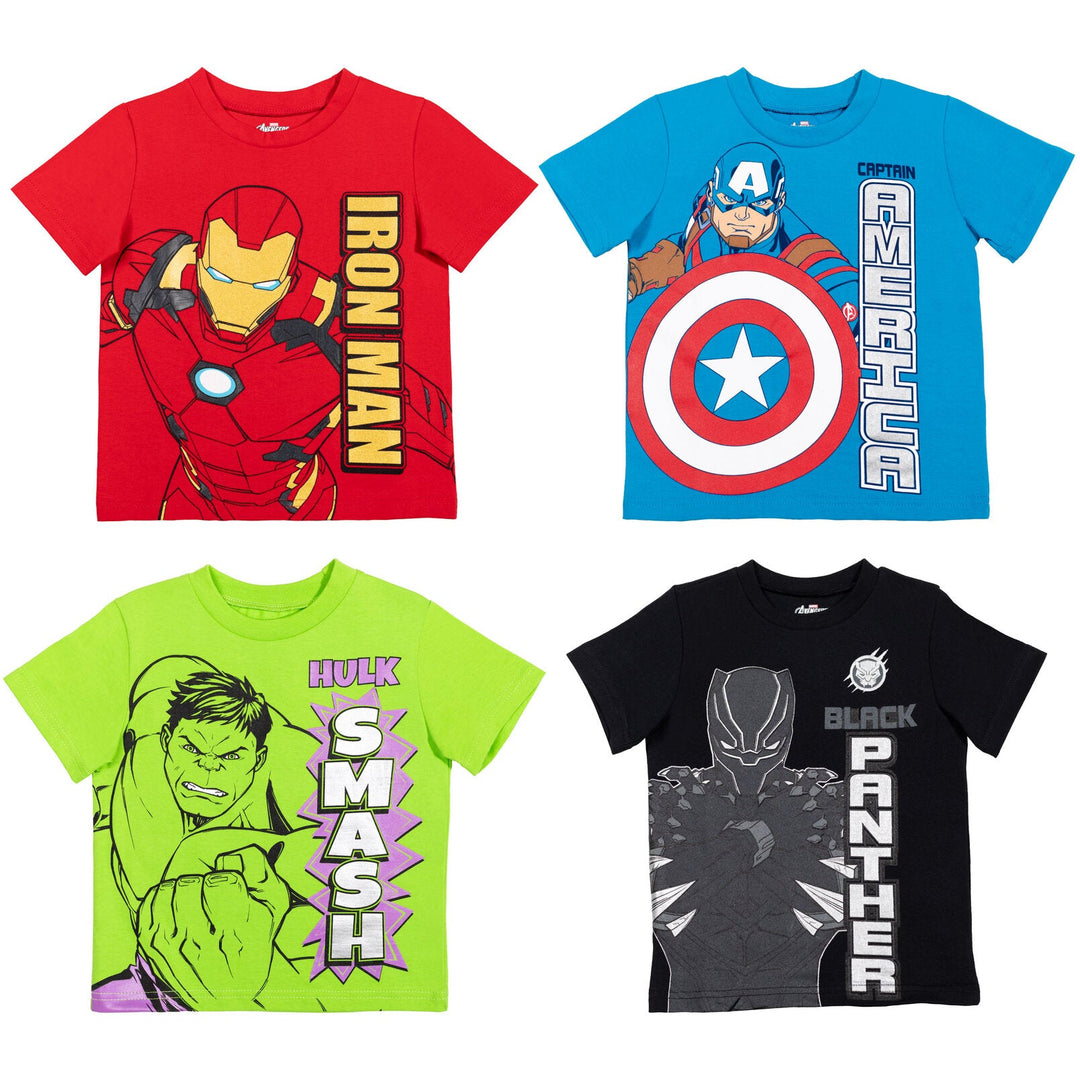 Marvel Avengers 4 Pack T-Shirts - imagikids