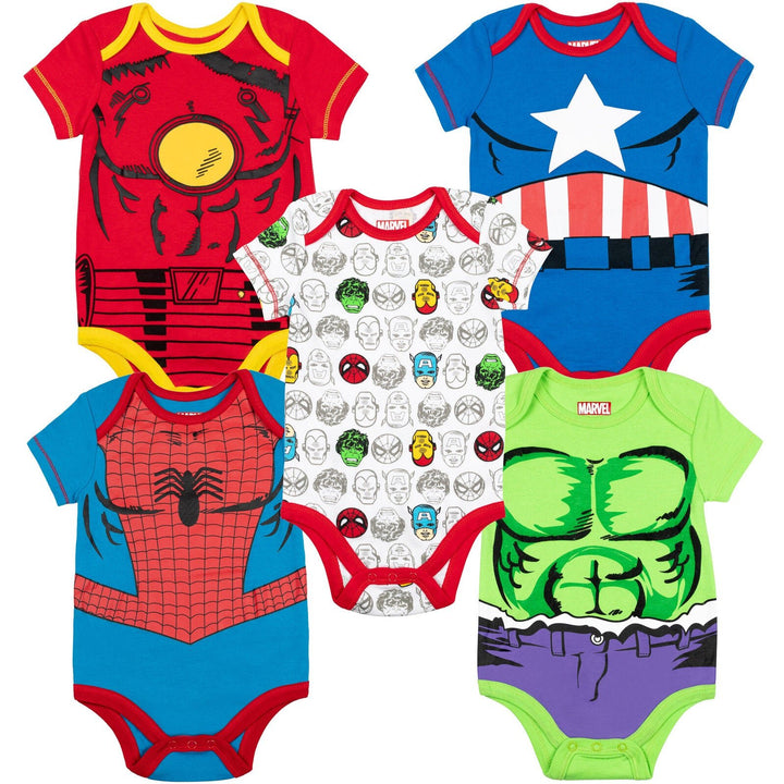 Marvel Avengers 5 Pack Bodysuits - imagikids