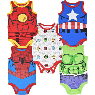 Marvel Avengers 5 Pack Bodysuits - imagikids
