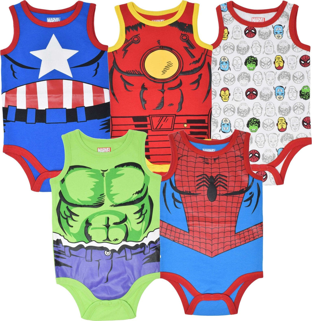 Marvel Avengers 5 Pack Bodysuits - imagikids