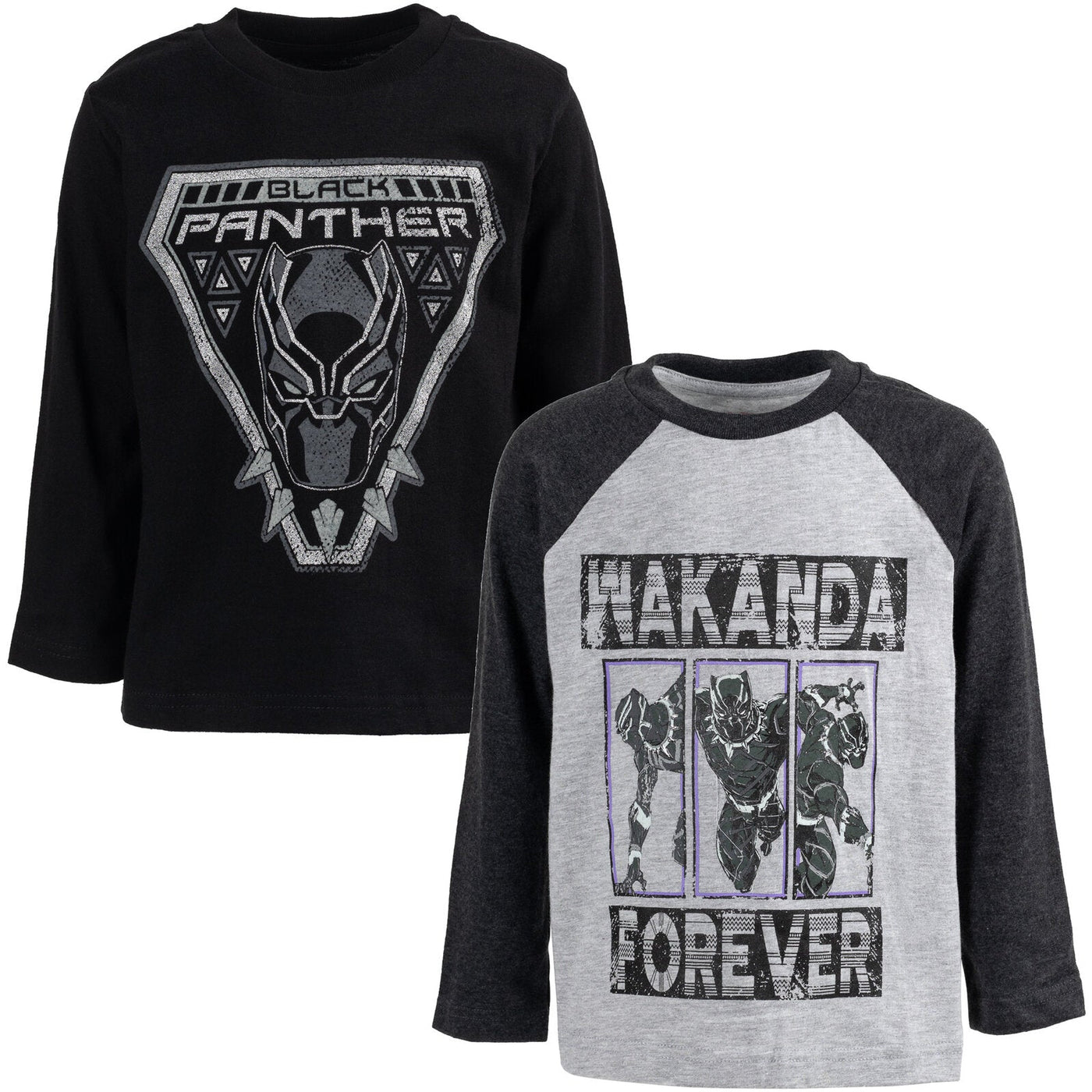 Marvel Avengers Black Panther 2 Pack Long Sleeve T-Shirts - imagikids