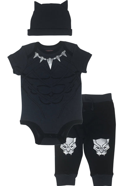 Marvel Avengers Black Panther Cosplay 3 Piece Outfit Set - imagikids